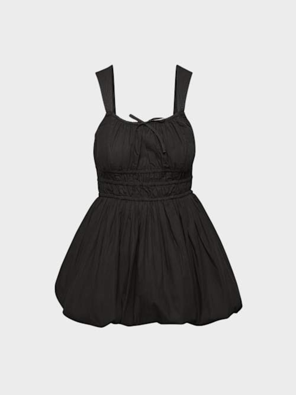 Aritzia Black Sleeveless Bubble Hem Dress